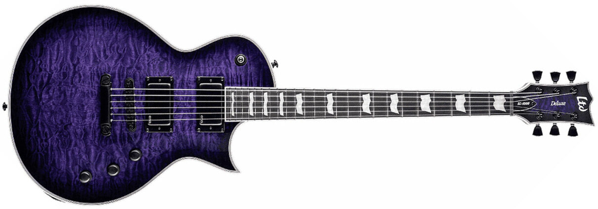 Ltd Ec-1000 Hh Ht Emg Eb - See Thru Purple Sunburst - Single-Cut-E-Gitarre - Main picture