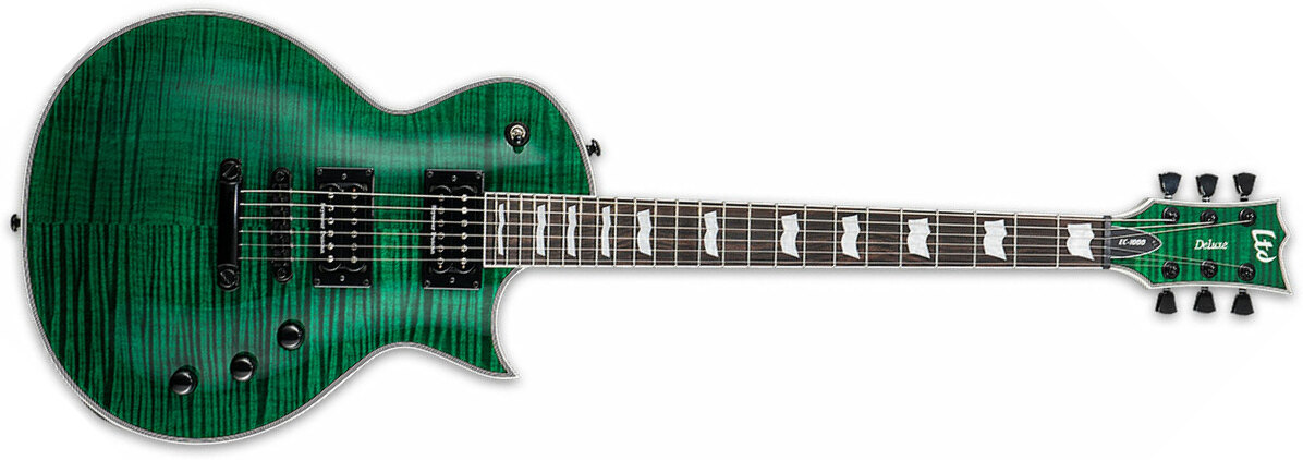 Ltd Ec-1000 Hh Seymour Duncan Ht Eb - See Thru Green - Single-Cut-E-Gitarre - Main picture