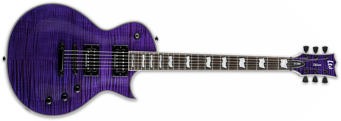 Ltd Ec-1000 Hh Seymour Duncan Ht Eb - See Thru Purple - Single-Cut-E-Gitarre - Main picture