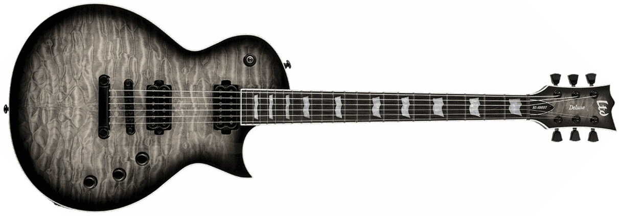 Ltd Ec-1000t Hh Fishman Fluence Ht Eb - Charcoal Burst - Single-Cut-E-Gitarre - Main picture