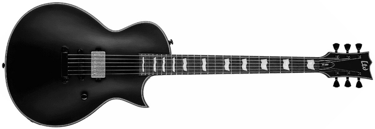 Ltd Ec-201 1h Ht Jat - Black Satin - Single-Cut-E-Gitarre - Main picture