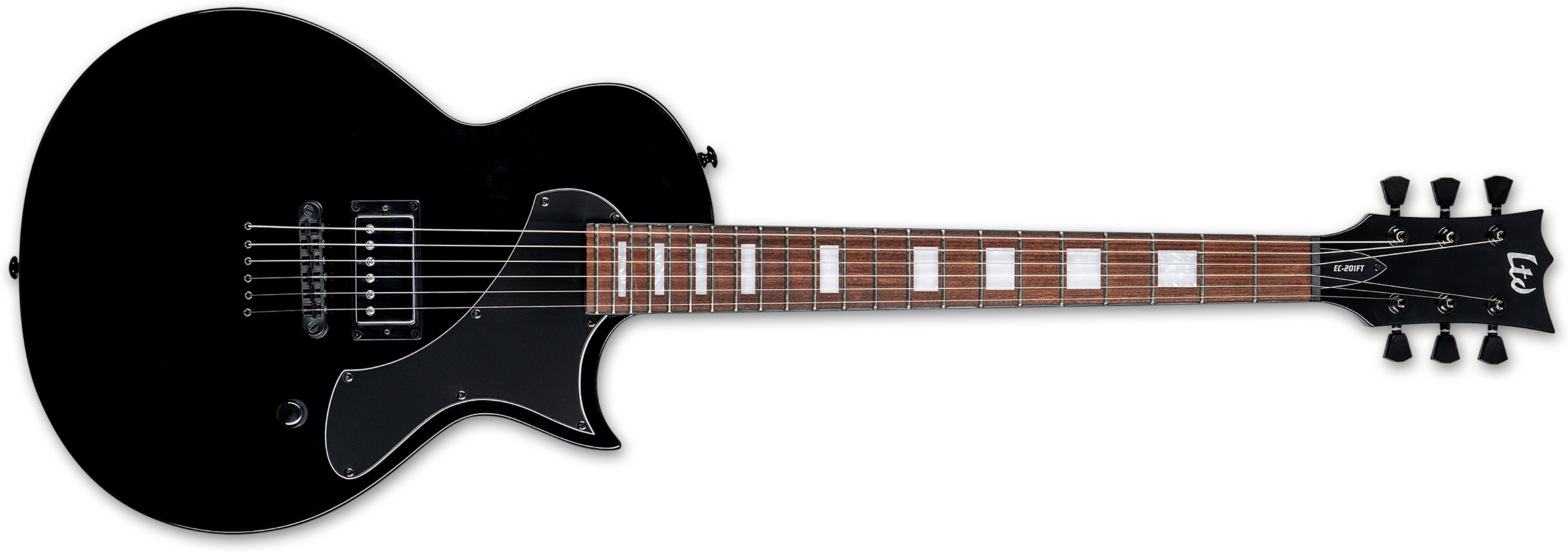 Ltd Ec-201 1h Ht Jat - Black - E-Gitarre aus Metall - Main picture