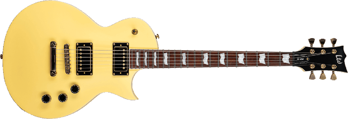 Ltd Ec-256 Gh Hh Ht Jat - Vintage Gold Satin - E-Gitarre aus Metall - Main picture