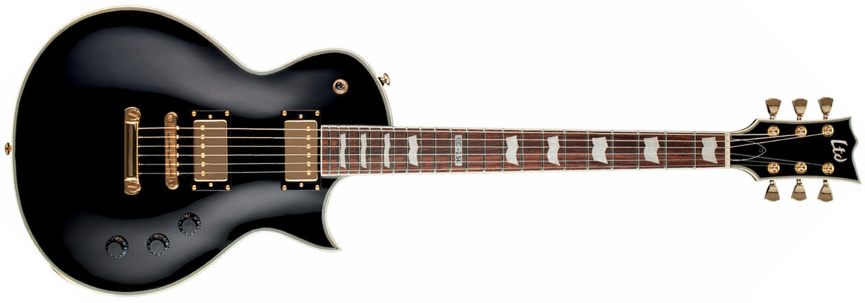 Ltd Ec-256 Hh Ht Jat - Black - Single-Cut-E-Gitarre - Main picture