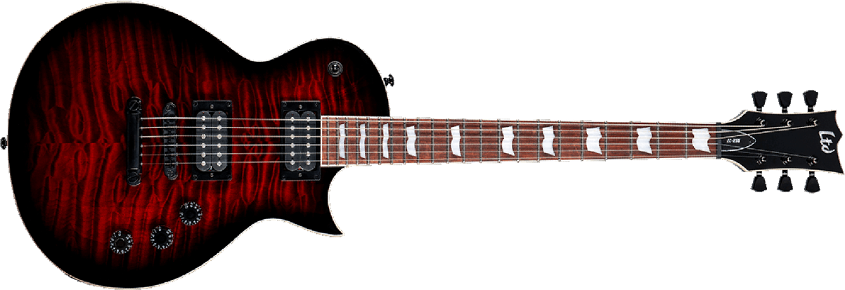 Ltd Ec-256 Hh Ht Jat - See Thru Black Cherry Sunburst - E-Gitarre aus Metall - Main picture