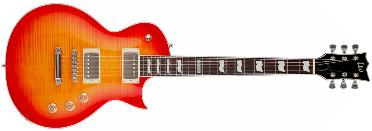 Ltd Ec-256fm Hh Ht Rw - Cherry Sunburst - Single-Cut-E-Gitarre - Main picture