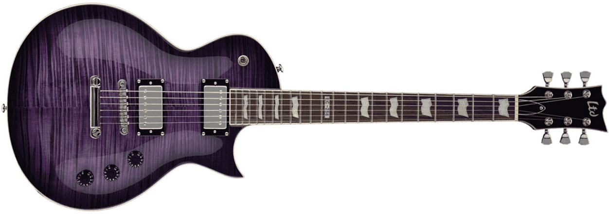 Ltd Ec-256fm Stpsb - See Thru Purple Sunburst - Single-Cut-E-Gitarre - Main picture