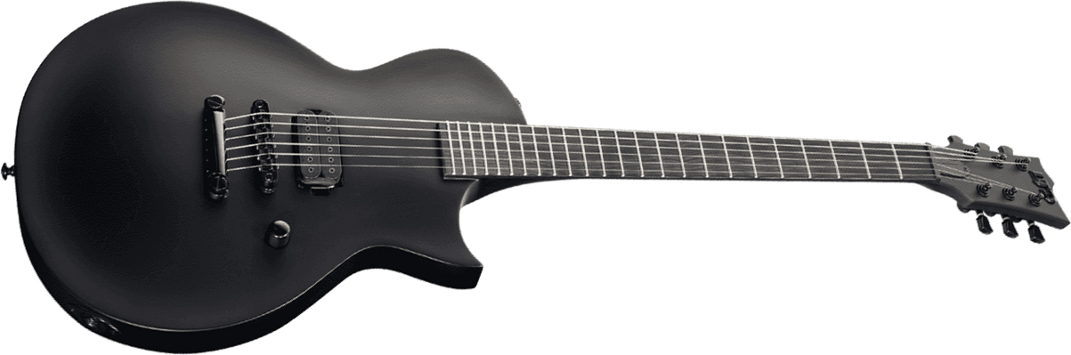 Ltd Ec-black Metal - Black Satin - Single-Cut-E-Gitarre - Main picture