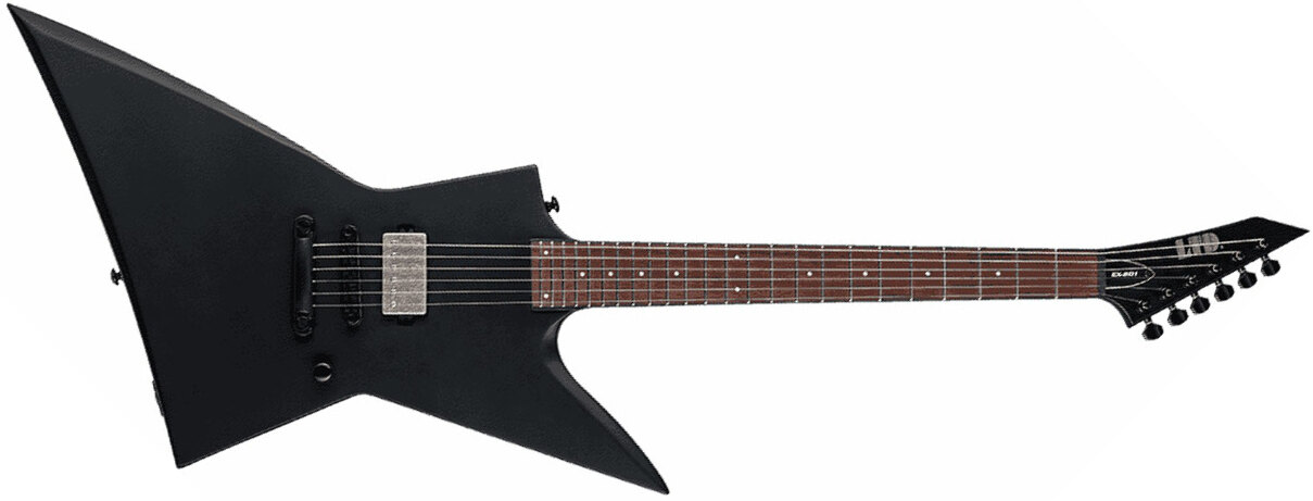 Ltd Ex-201 1h Ht Jat - Black Satin - E-Gitarre aus Metall - Main picture