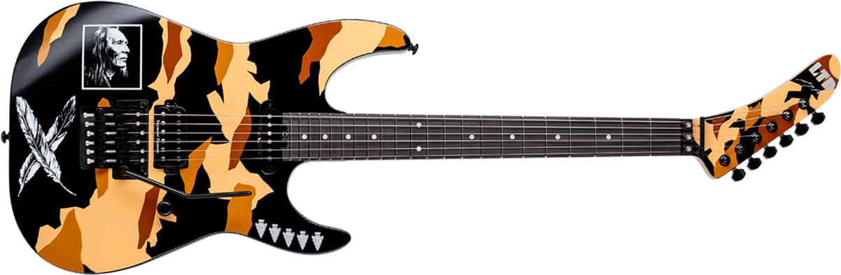 Ltd George Lynch  Desert Eagle Signature Hs Seymour Duncan Fr Eb - Black W/ Custom Graphic - Signature-E-Gitarre - Main picture