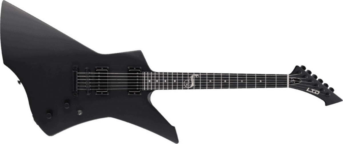 Ltd James Hetfield Snakebyte - Black Satin - E-Gitarre aus Metall - Main picture