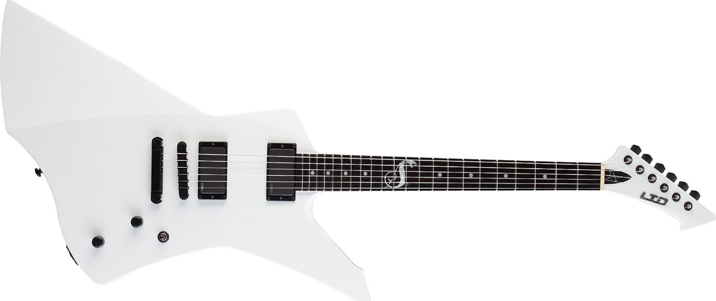 Ltd James Hetfield Snakebyte Emg - Snow White - E-Gitarre aus Metall - Main picture