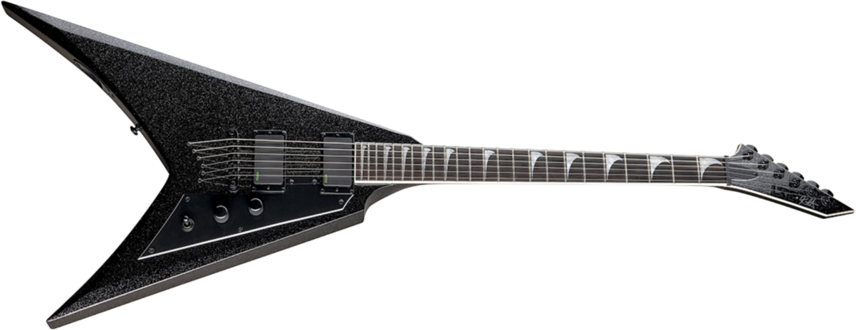 Ltd Kh-v 602 Kirk Hammett Signature Hh Ht Eb - Black Sparkle - E-Gitarre aus Metall - Main picture