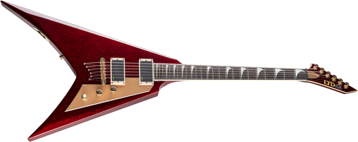 Ltd Kh-v 602 Kirk Hammett Signature Hh Ht Eb - Red Sparkle - E-Gitarre aus Metall - Main picture