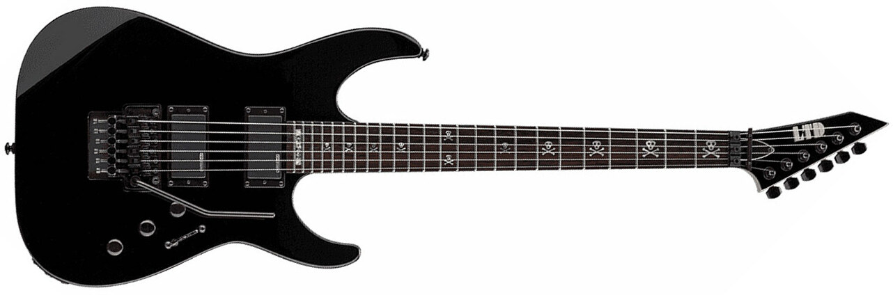Ltd Kirk Hammett Kh-202 2018 Signature Hh Fr Rw - Black - E-Gitarre in Str-Form - Main picture