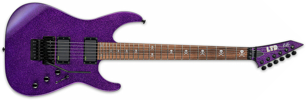 Ltd Kirk Hammett Kh-602 Signature Hh Emg Fr Pf - Purple Sparkle - E-Gitarre in Str-Form - Main picture