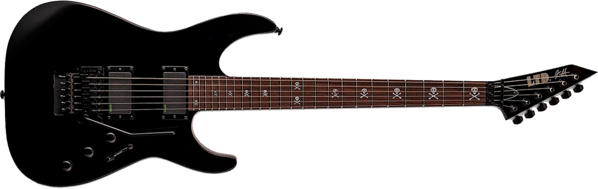 Ltd Kirk Hammett Kh602 Signature 2h Emg Fr Eb - Black - E-Gitarre aus Metall - Main picture