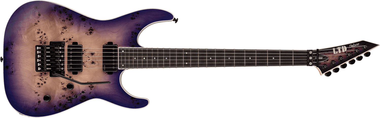 Ltd M-1000 Deluxe Hh Emg Trem Eb - Purple Natural Burst - E-Gitarre in Str-Form - Main picture
