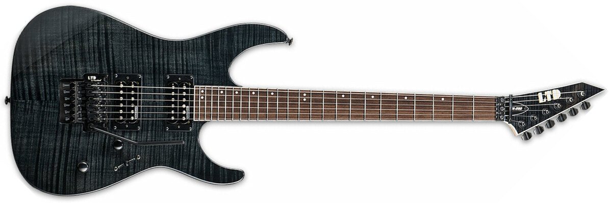 Ltd M-200fm Hh Fr Jat - See Thru Black - E-Gitarre in Str-Form - Main picture