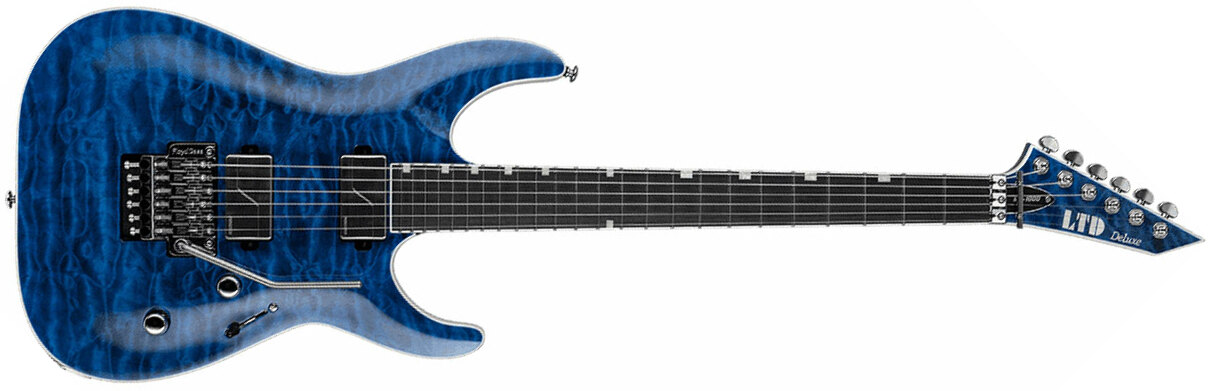 Ltd Mh-1000 2h Fishman Fluence Modern Fr Eb - Black Ocean - E-Gitarre in Str-Form - Main picture