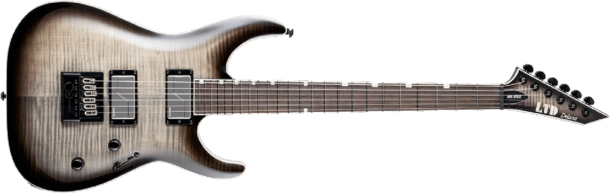 Ltd Mh-1000 Deluxe Evertune Fishman Hh Eb - Charcoal Burst - E-Gitarre aus Metall - Main picture