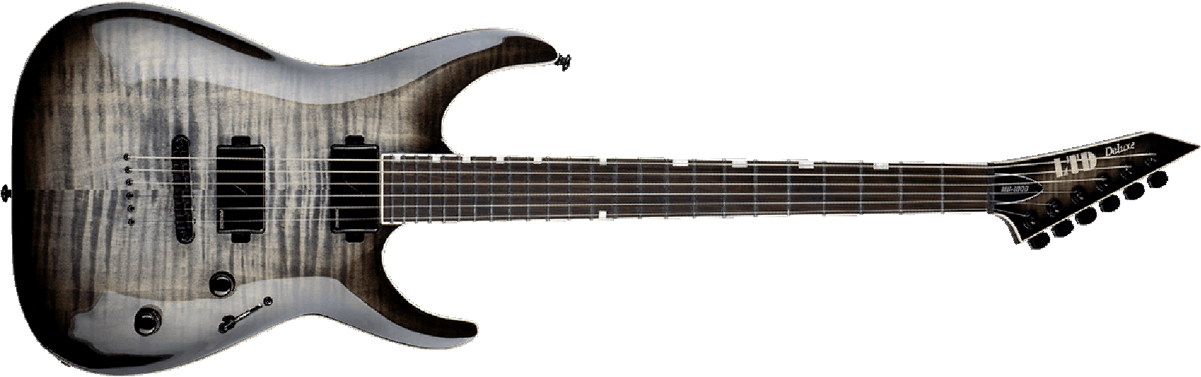 Ltd Mh-1000 Deluxe Hardtail Fishman Hh Eb - Charcoal Burst - E-Gitarre aus Metall - Main picture