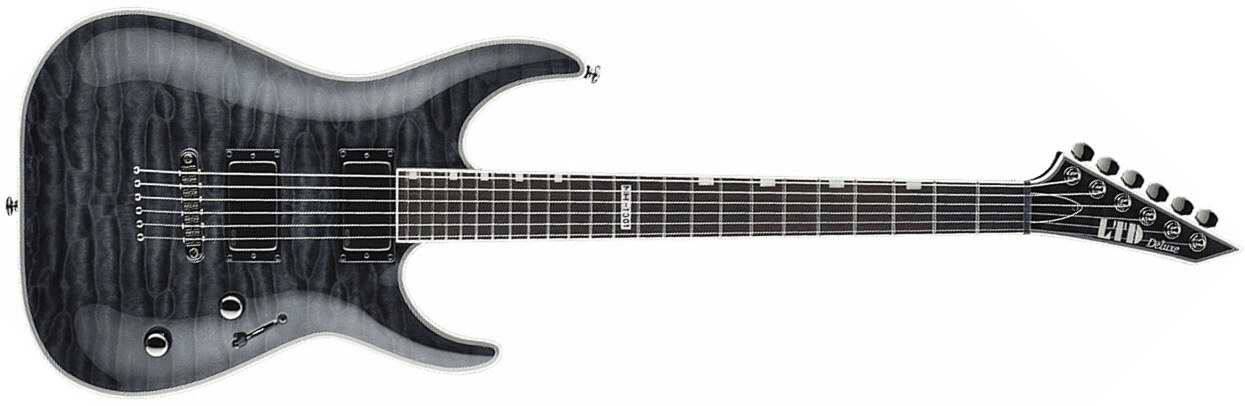 Ltd Mh-1001nt Hh Emg Ht Rw - See Thru Black - E-Gitarre in Str-Form - Main picture