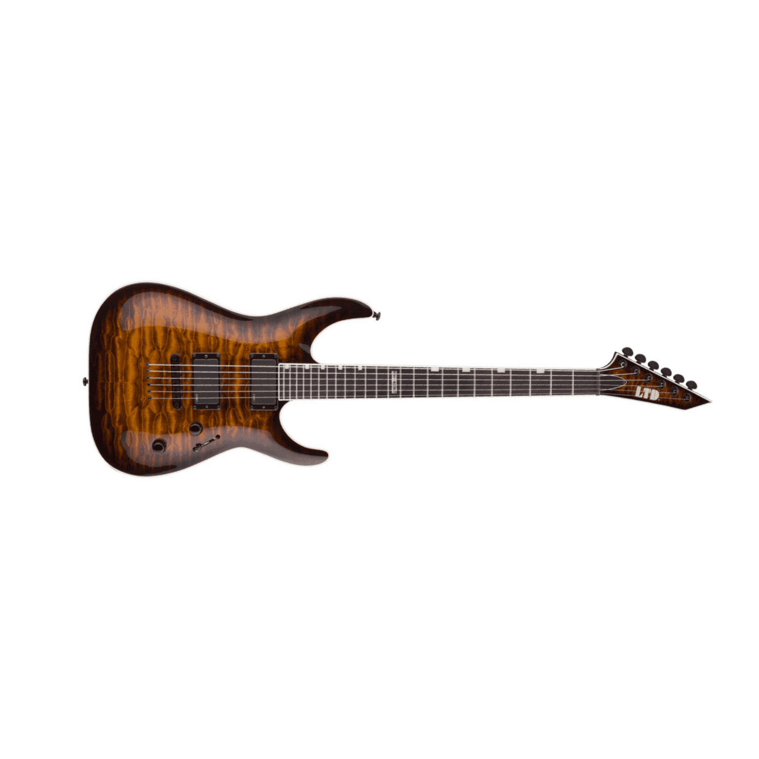 Ltd Mh-401nt Emg - Dark Brown Sunburst - E-Gitarre in Str-Form - Main picture