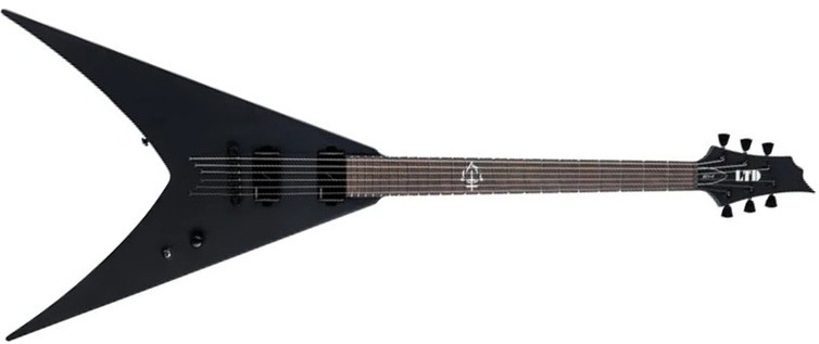 Ltd Nergal Hex-6 Signature 2h Fishman Fluence Ht Eb - Black Satin - Signature-E-Gitarre - Main picture