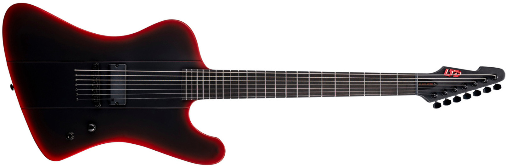 Ltd Phx-7 Baritone Black Metal Series 7-cordes  Ht 1h Eb - Black Red Burst Satin - E-Gitarre aus Metall - Main picture