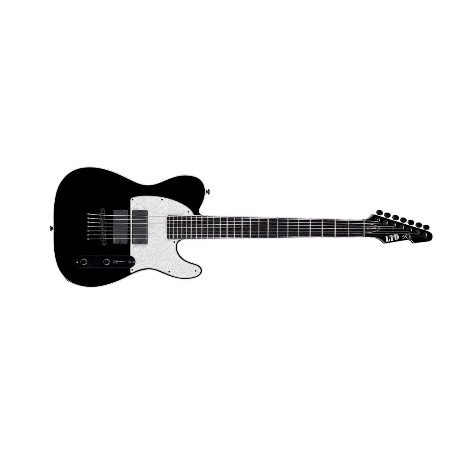 Ltd Sct-607b Baryton Stephen Carpenter - Black - 7-saitige E-Gitarre - Main picture
