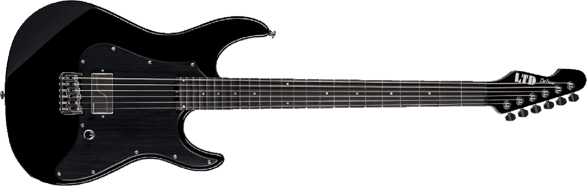 Ltd Sn-1 Baritone Hardtail Fishman Hh Eb - Black - E-Gitarre aus Metall - Main picture