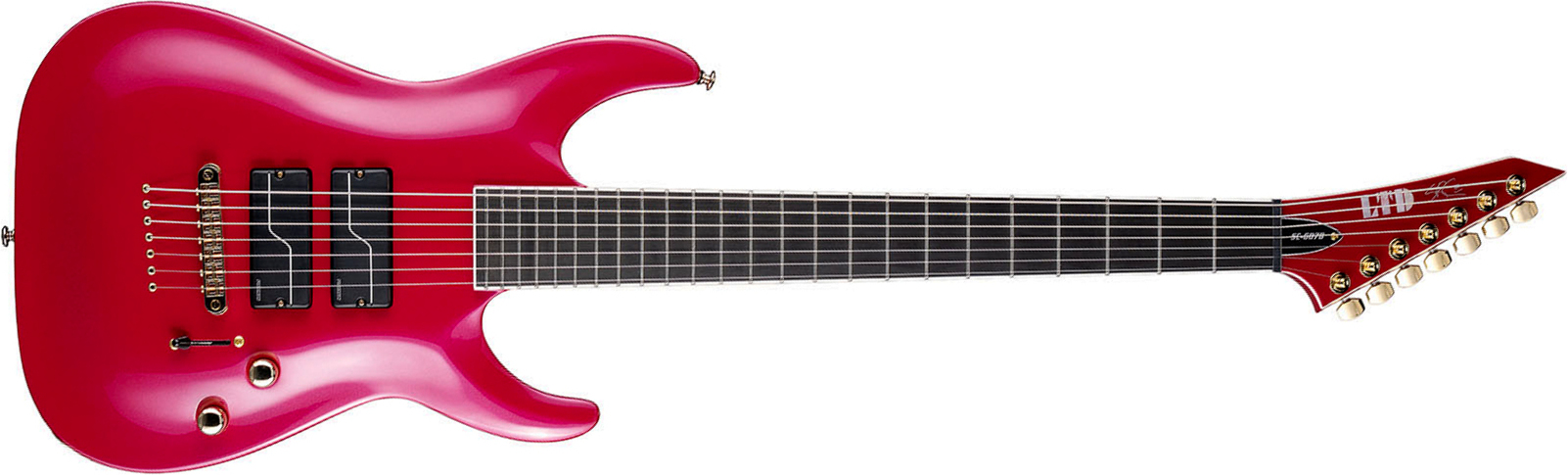 Ltd Stephen Carpenter Sc607 Baritone Signature 7c 2h Fishman Fluence Ht Eb - Magenta - Bariton E-Gitarre - Main picture