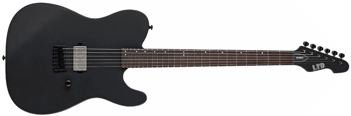 Ltd Te-201 H Ht Mn Jat - Black Satin - E-Gitarre in Teleform - Main picture