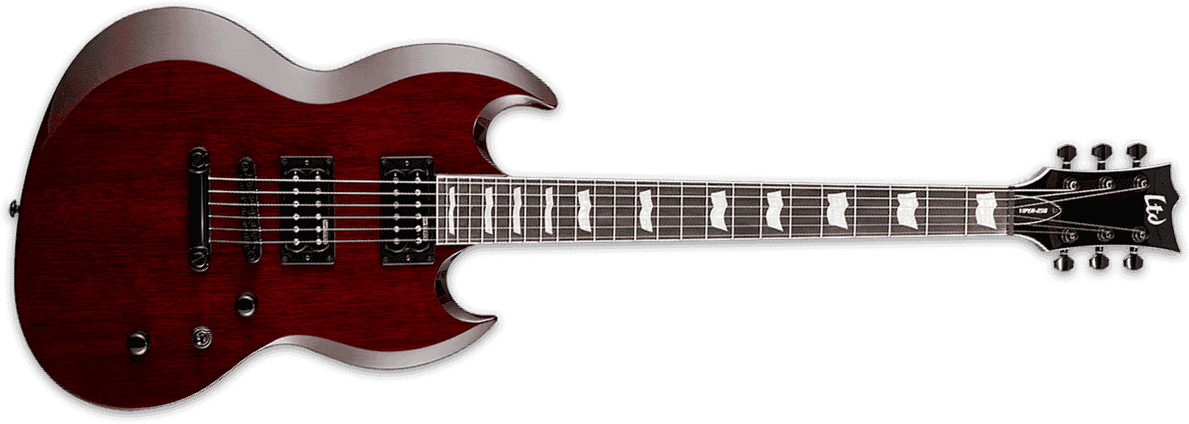 Ltd Viper-256 - See Thru Black Cherry - Double Cut E-Gitarre - Main picture