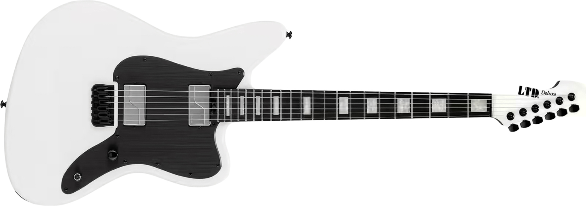 Ltd Xj2 Ht 2h Fishman Fluence Eb - Snow White - Bariton E-Gitarre - Main picture