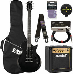 E-gitarre set Ltd EC-10 KIT Pack +Marshall MG10 +Accessories - Black