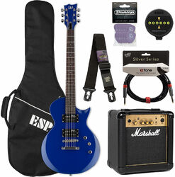 E-gitarre set Ltd EC-10 KIT Pack +Marshall MG10 +Accessories - Blue