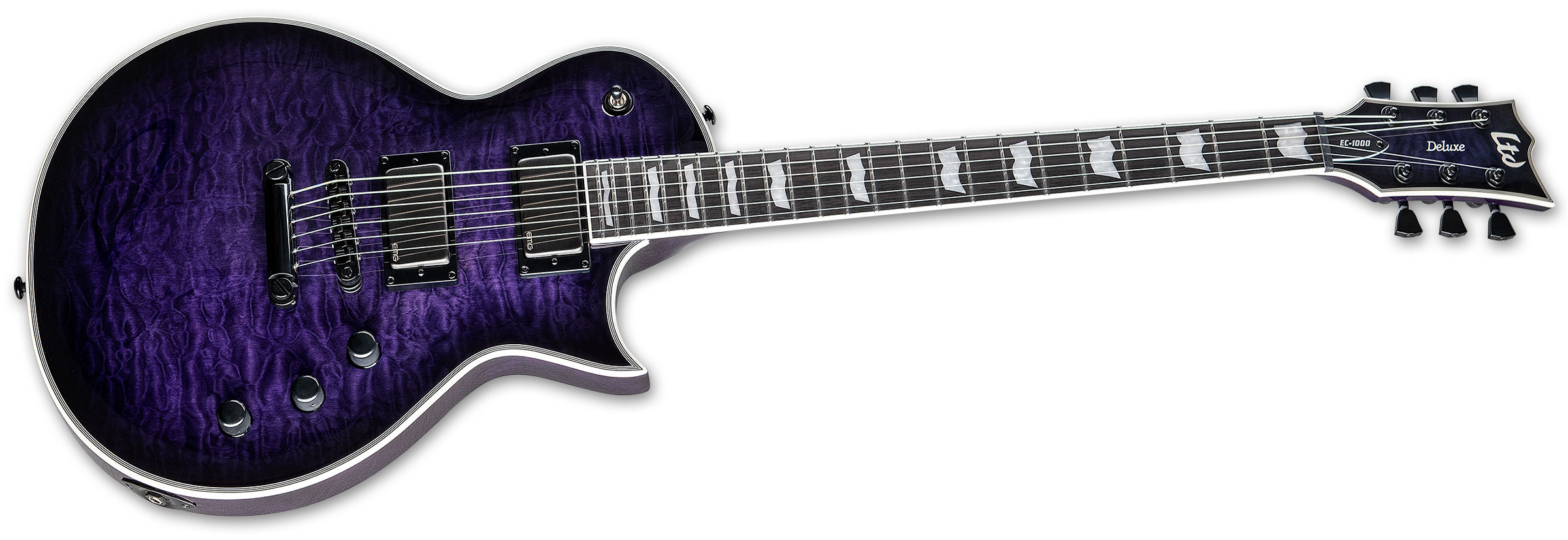 Ltd Ec-1000 Hh Ht Emg Eb - See Thru Purple Sunburst - Single-Cut-E-Gitarre - Variation 1