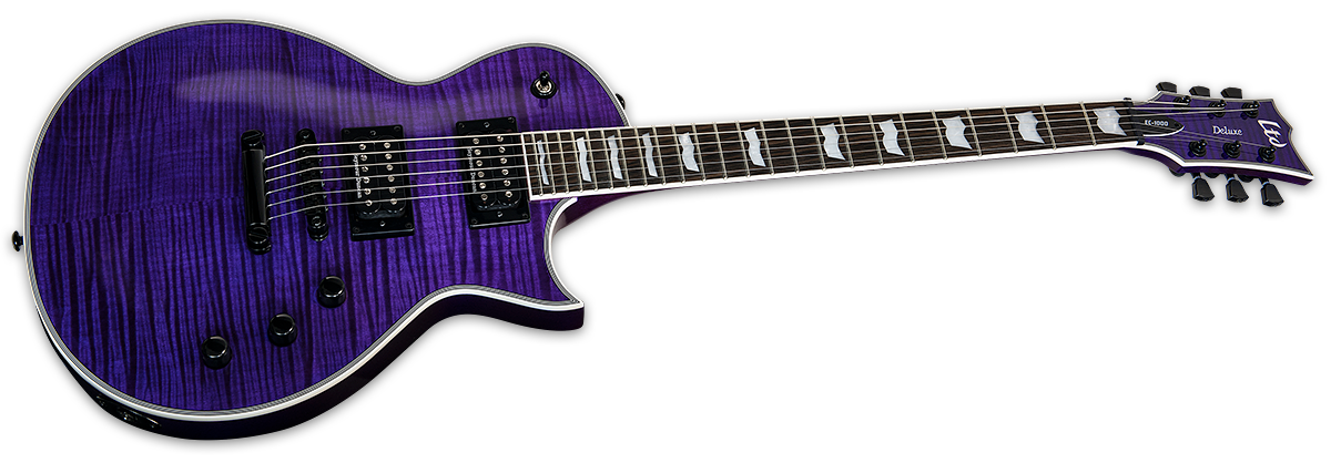 Ltd Ec-1000 Hh Seymour Duncan Ht Eb - See Thru Purple - Single-Cut-E-Gitarre - Variation 1