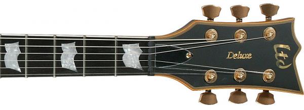 Ltd Ec-1000 Lh Gaucher Hh Emg Ht Eb - Vintage Black - E-Gitarre für Linkshänder - Variation 2