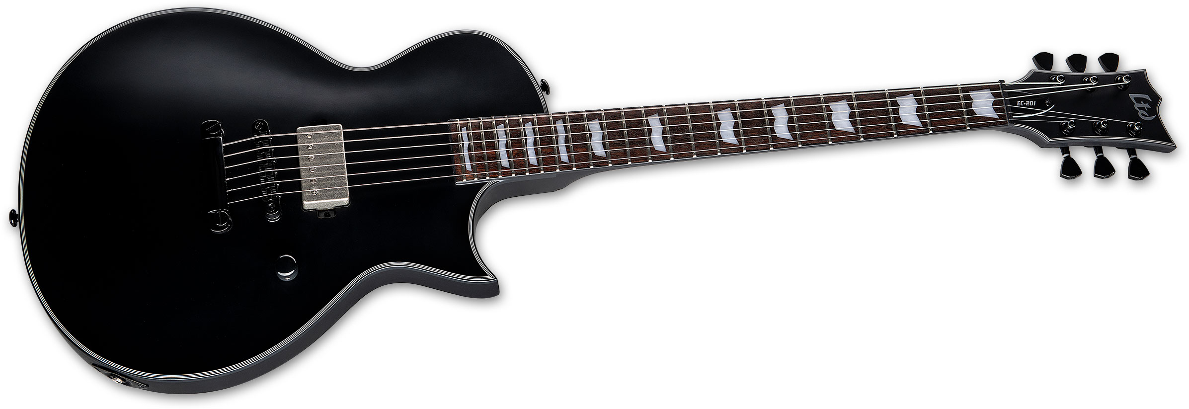 Ltd Ec-201 1h Ht Jat - Black Satin - Single-Cut-E-Gitarre - Variation 1