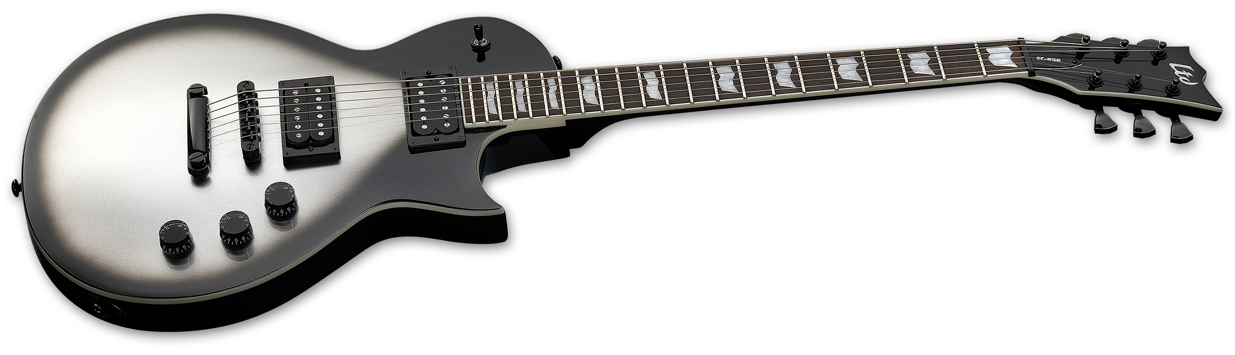 Ltd Ec-256 Hh Ht Jat - Silver Sunburst Teardrop - E-Gitarre aus Metall - Variation 2