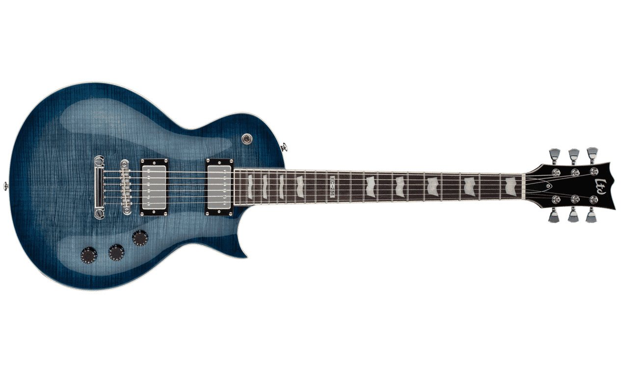 Ltd Ec-256fm Cbtbl - Cobalt Blue - Single-Cut-E-Gitarre - Variation 1