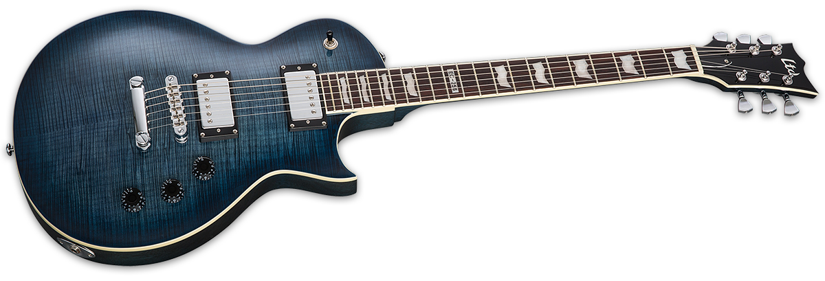Ltd Ec-256fm Cbtbl - Cobalt Blue - Single-Cut-E-Gitarre - Variation 2
