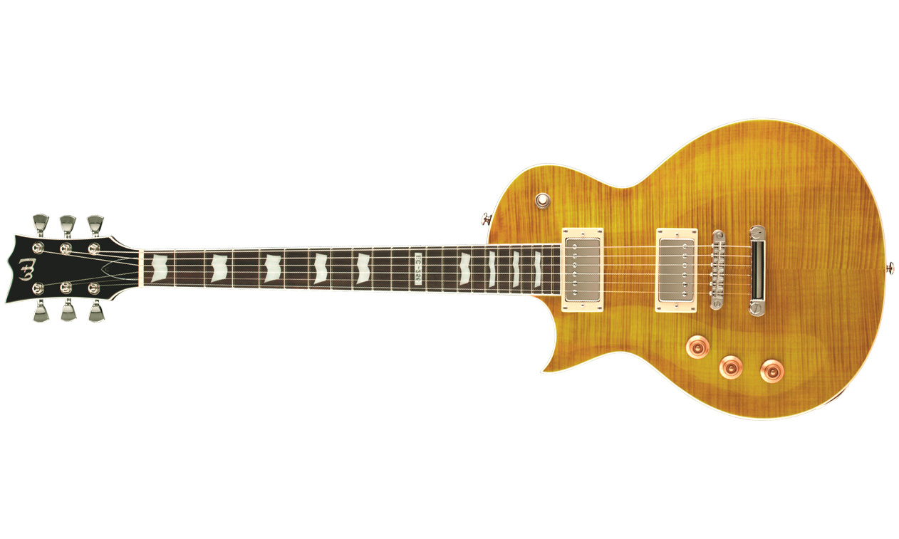Ltd Ec-256fm Lh Gaucher Hh Ht Jat - Lemon Drop - E-Gitarre für Linkshänder - Variation 1