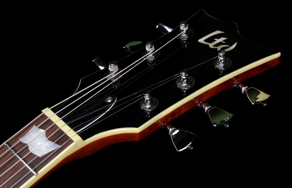 Ltd Ec-256fm Lh Gaucher Hh Ht Jat - Lemon Drop - E-Gitarre für Linkshänder - Variation 4