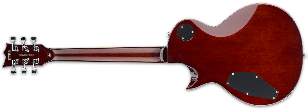 Ltd Ec-256fm Lh Gaucher Hh Ht Jat - Dark Brown Sunburst - E-Gitarre für Linkshänder - Variation 1