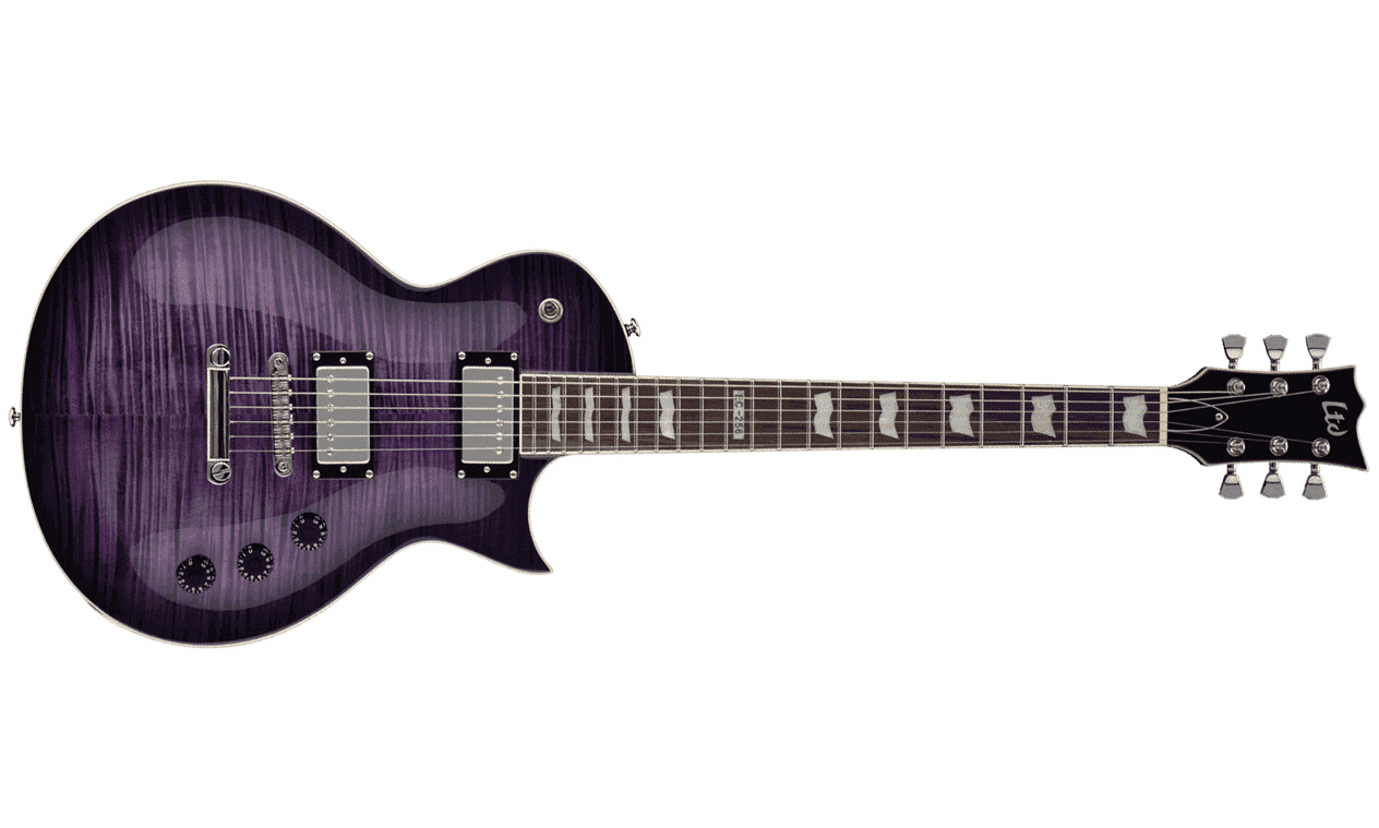 Ltd Ec-256fm Stpsb - See Thru Purple Sunburst - Single-Cut-E-Gitarre - Variation 1