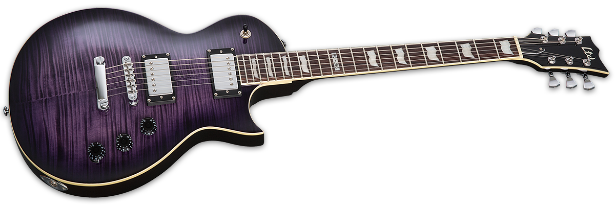 Ltd Ec-256fm Stpsb - See Thru Purple Sunburst - Single-Cut-E-Gitarre - Variation 2